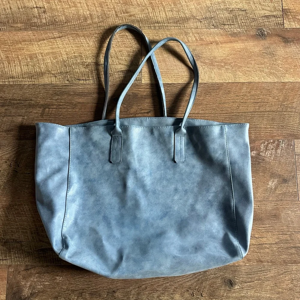 Saks Fifth Avenue Blue Tote Bag Large